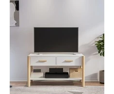 TV staliukas Televizoriaus spintelė, baltos spalvos, 82x38x45cm, mediena