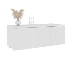 TV staliukas Televizoriaus spintelė, balta, 80x34x30cm, apdirbta mediena
