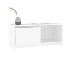 TV staliukas Televizoriaus spintelė, baltos spalvos, 90x35x40cm, MDP