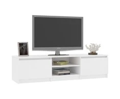 TV staliukas Televizoriaus spintelė, balta, 140x40x35,5cm, apdirbta mediena