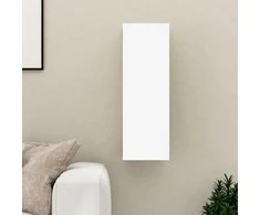 TV staliukas Televizoriaus spintelė, balta, 30,5x30x90cm, apdirbta mediena