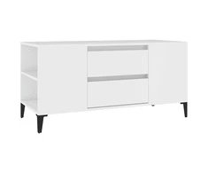 TV staliukas Televizoriaus spintelė, baltos spalvos, 102x44,5x50cm, mediena