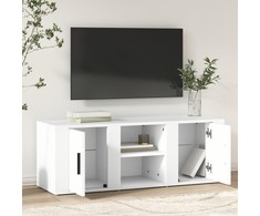 TV staliukas Televizoriaus spintelė, baltos spalvos, 100x31,5x35cm, mediena