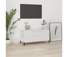 TV staliukas Televizoriaus spintelė, baltos spalvos, 102x44,5x50cm, mediena