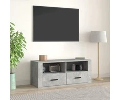 TV staliukas Televizoriaus spintelė, betono pilka, 100x35x40cm, mediena