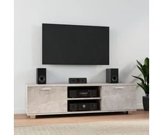 TV staliukas Televizoriaus spintelė, betono pilka, 140x40,5x35cm, mediena