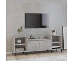 TV staliukas Televizoriaus spintelė, betono pilka, 160x35x55cm, mediena