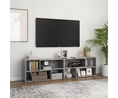 TV staliukas Televizoriaus spintelė, betono pilkos spalvos, 149x30x52cm, MDP