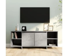 TV staliukas Televizoriaus spintelė, betono pilkos spalvos, 130x35x50cm, MDP