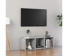 TV staliukas Televizoriaus spintelė, betono pilkos spalvos, 107x35x37cm, MDP