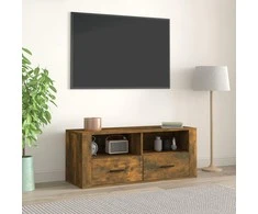 TV staliukas Televizoriaus spintelė, dūminio ąžuolo, 100x35x40cm, mediena