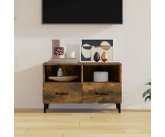 TV staliukas Televizoriaus spintelė, dūminio ąžuolo, 80x36x50cm, mediena