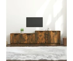 TV staliukas Televizoriaus spintelė, dūminio ąžuolo, 158,5x36x45cm, mediena