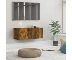 TV staliukas Televizoriaus spintelė, dūminio ąžuolo, 80x30x30cm, mediena