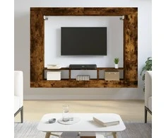 TV staliukas Televizoriaus spintelė, dūminio ąžuolo, 152x22x113cm, mediena