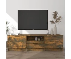 TV staliukas Televizoriaus spintelė, dūminio ąžuolo, 140x35x40cm, mediena