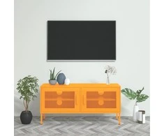 TV staliukas Televizoriaus spintelė, garstyčių geltona, 105x35x50cm, plienas