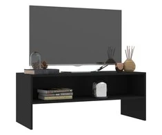 TV staliukas Televizoriaus spintelė, juoda, 100x40x40cm, apdirbta mediena