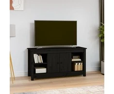 TV staliukas Televizoriaus spintelė, juoda, 103x36,5x52cm, pušies masyvas
