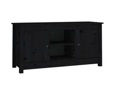 TV staliukas Televizoriaus spintelė, juoda, 103x36,5x52cm, pušies masyvas