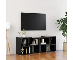TV staliukas Televizoriaus spintelė, juoda, 104x30x52cm, apdirbta mediena
