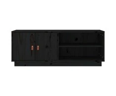 TV staliukas Televizoriaus spintelė, juoda, 105x34x40cm, pušies masyvas
