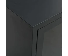 TV staliukas Televizoriaus spintelė, juoda, 105x35x52cm, plienas ir stiklas
