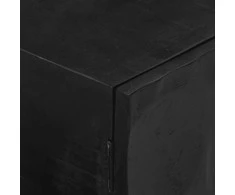 Televizoriaus spintelė, juoda, 110x30x40cm, mango ir geležis