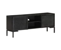 TV staliukas Televizoriaus spintelė, juoda, 115x30x46cm, mango masyvas
