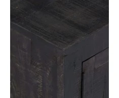 TV staliukas Televizoriaus spintelė, juoda, 118x30x40cm, mango med. masyvas