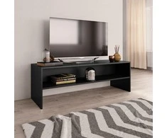 TV staliukas Televizoriaus spintelė, juoda, 120x40x40cm, apdirbta mediena