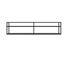 TV staliukas Televizoriaus spintelė, juoda, 180x40x40,5cm, grūdintas stiklas
