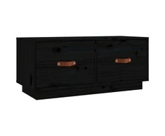 TV staliukas Televizoriaus spintelė, juoda, 80x34x35cm, pušies masyvas