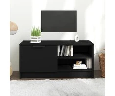 TV staliukas Televizoriaus spintelė, juoda, 80x35x36,5cm, apdirbta mediena