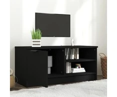 TV staliukas Televizoriaus spintelė, juoda, 80x35x36,5cm, apdirbta mediena