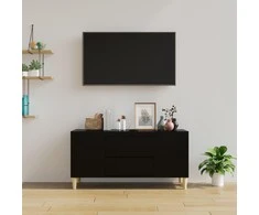 TV staliukas Televizoriaus spintelė, juodos spalvos, 102x44,5x50cm, mediena