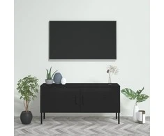TV staliukas Televizoriaus spintelė, juodos spalvos, 105x35x50cm, plienas