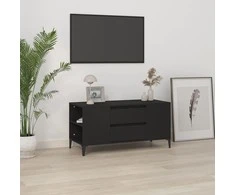 TV staliukas Televizoriaus spintelė, juodos spalvos, 102x44,5x50cm, mediena