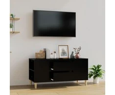 TV staliukas Televizoriaus spintelė, juodos spalvos, 102x44,5x50cm, mediena