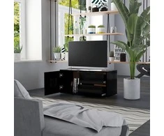 TV staliukas Televizoriaus spintelė, juoda, 80x34x36cm, apdirbta mediena