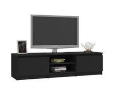 TV staliukas Televizoriaus spintelė, juoda, 140x40x35,5cm, apdirbta mediena