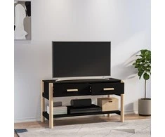 TV staliukas Televizoriaus spintelė, juodos spalvos, 82x38x45cm, mediena