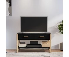 TV staliukas Televizoriaus spintelė, juodos spalvos, 82x38x45cm, mediena