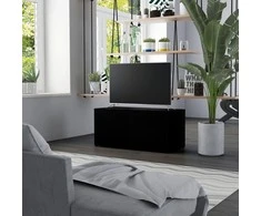 TV staliukas Televizoriaus spintelė, juoda, 80x34x36cm, apdirbta mediena