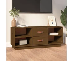 TV staliukas Televizoriaus spintelė, medaus ruda, 100x34x40cm, pušis