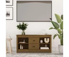 TV staliukas Televizoriaus spintelė, medaus ruda, 103x36,5x52cm, pušis