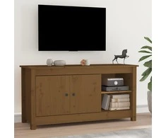 TV staliukas Televizoriaus spintelė, medaus ruda, 103x36,5x52cm, pušis