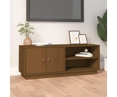 TV staliukas Televizoriaus spintelė, medaus ruda, 105x34x40cm, pušis