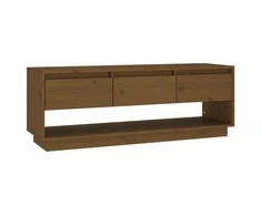 TV staliukas Televizoriaus spintelė, medaus ruda, 110,5x34x40cm, pušis