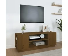 TV staliukas Televizoriaus spintelė, medaus ruda, 110x35x40,5cm, pušis